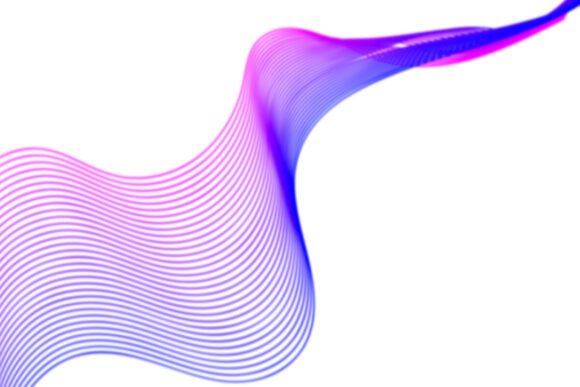 Abstract Flowing Gradient Lines: Dynamic Motion for Modern Design