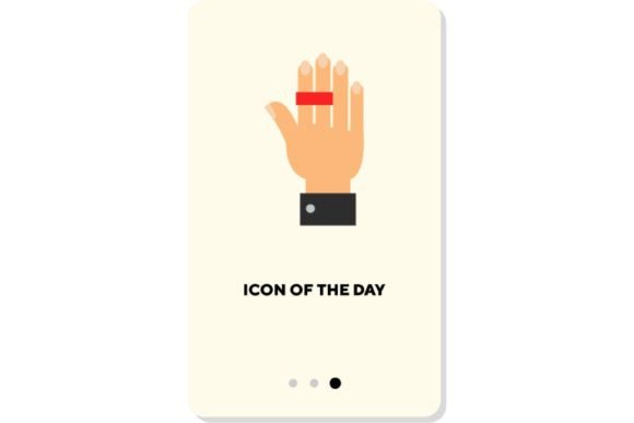 Action with Hands Flat Icon: The Expressive Nail Finger Typeface