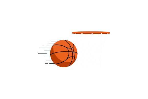 Basketball Ball Flying Fast: Dynamic Design in Motion