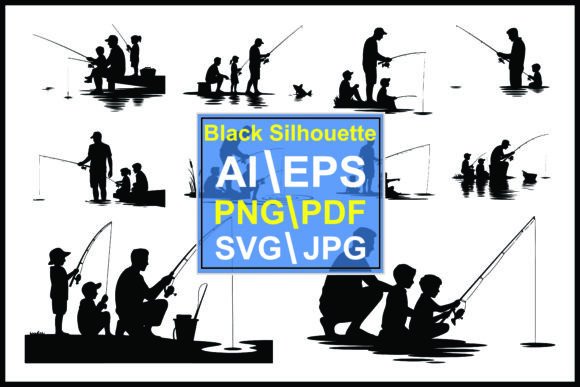 Creative Uses for Black Silhouettes of People Fishing