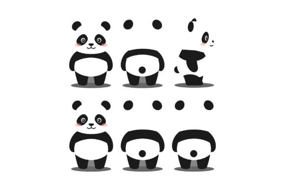 Cute Panda Character Transformation: A Playful Asset for Dynamic Design