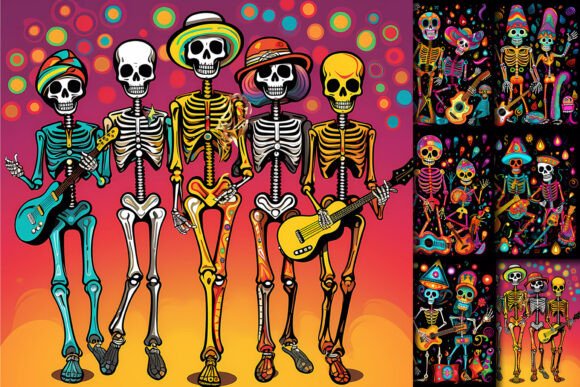 Dancing Skeletons Day of the Dead Bundle: A Vibrant Celebration