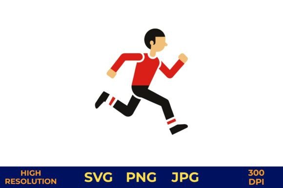 Dynamic Action Captured: The Male Runner Sprinting in Red and Black