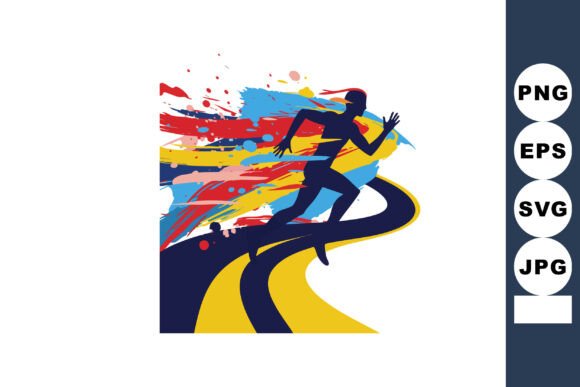 Dynamic Runner Silhouette: An Asset for Energetic Branding