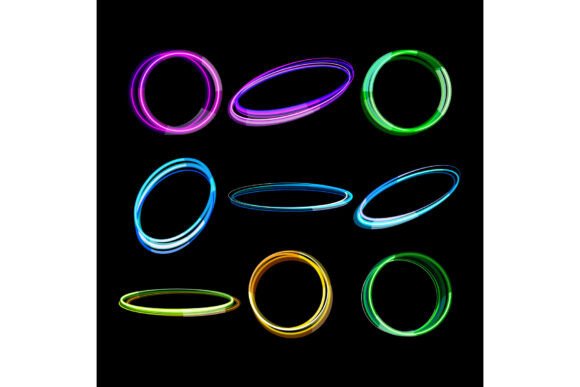 Glowing Light Trails Creating Abstract E: Digital Energy in Motion