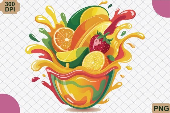 Make a Splash with the Vibrant Fruit Juice Splash PNG