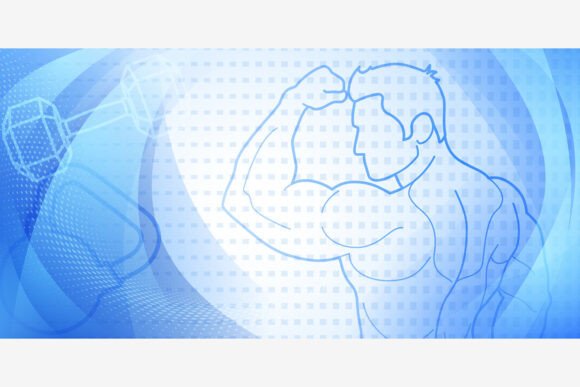 Powering Up Your Design with a Blue Fitness Background