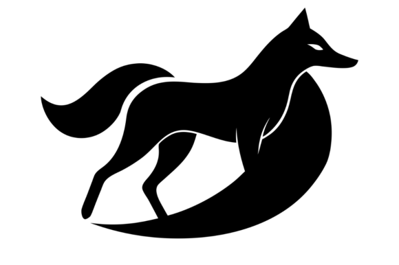 Silhouette Fox on a Crescent Moon: A Design Asset for Storytelling