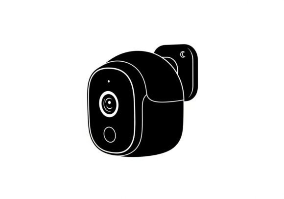 Silhouette Security Camera Outline Lens: Modern Visuals