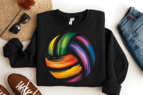 Unleash Creative Energy with Abstract Volleyball PNG
